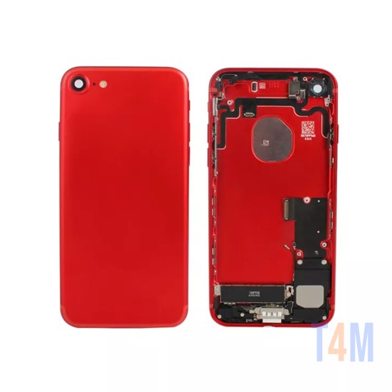 TAPA TRASEIRA CON FLEX APPLE IPHONE 7G ROJO